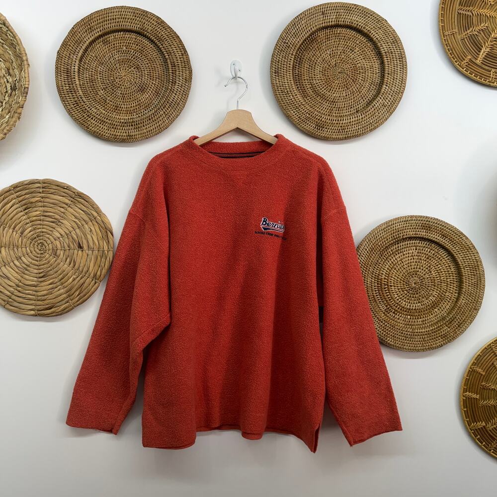 Vintage Bernies Wrigley Field Fleece Sweatshirt Top Large
